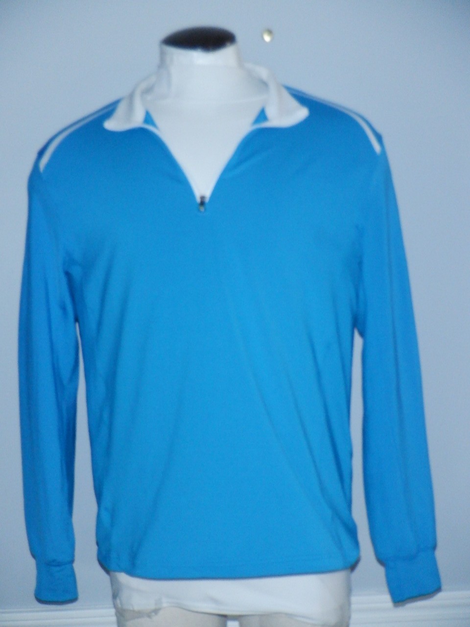 Men’s COBRA PUMA GOLF COOL CELL Sz M Blue Pull-Over 1/4 Zip Jacket Sweatshirt