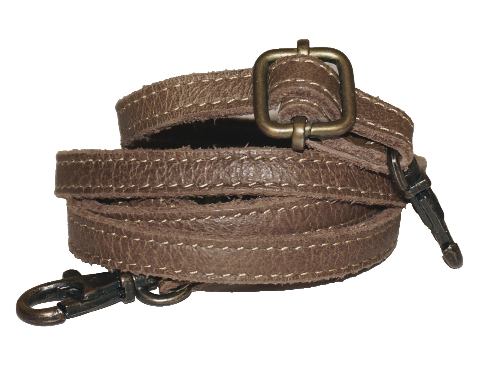 DAY & MOOD Khaki-Taupe Leather Skinny Adjustable 22″ – 44″ Replacement Strap