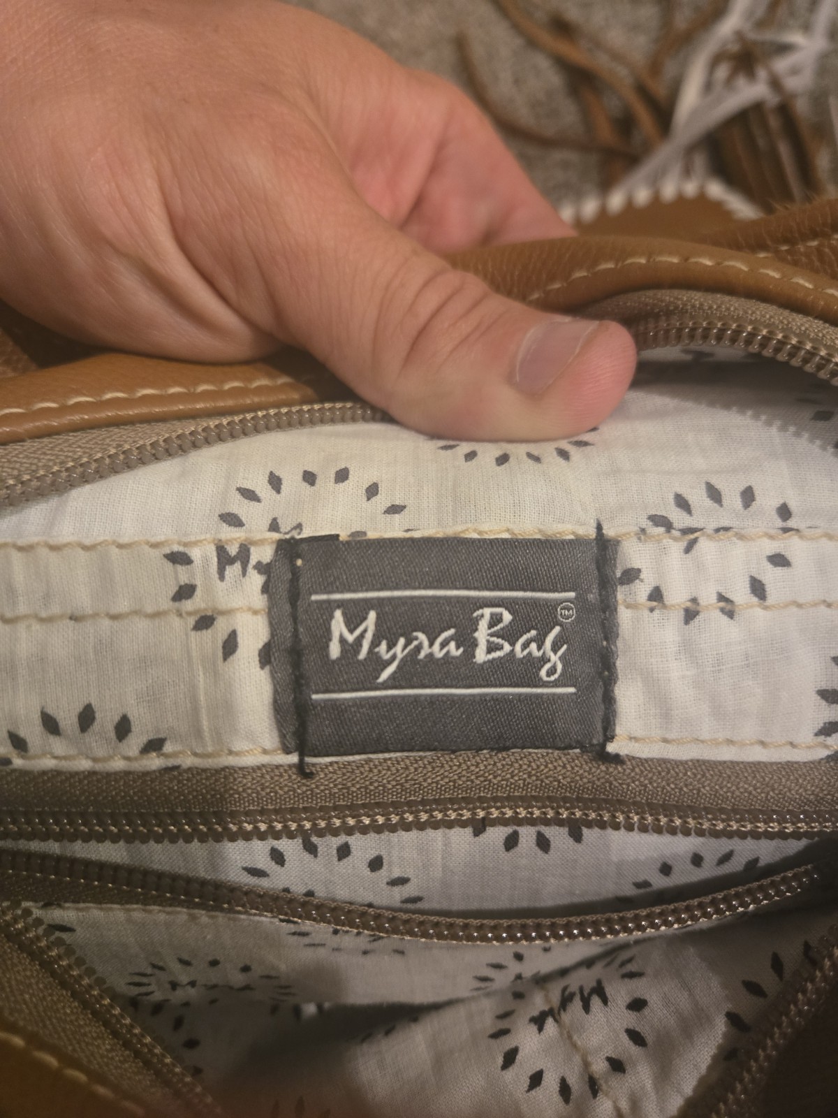 Myra Bag Genuine Leather Hair-On Cowhide Fur Fringe Western Crossbody Purse.