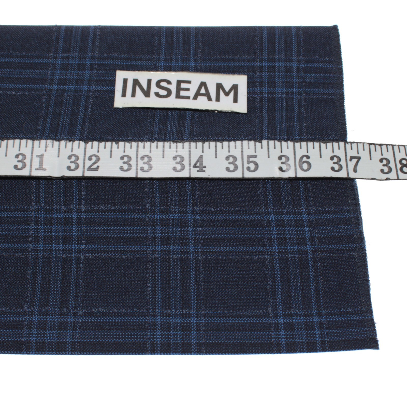 PT Torino NWT Dress Pants Size 46 (30 US) In Blue Plaid 100% Wool Gentleman