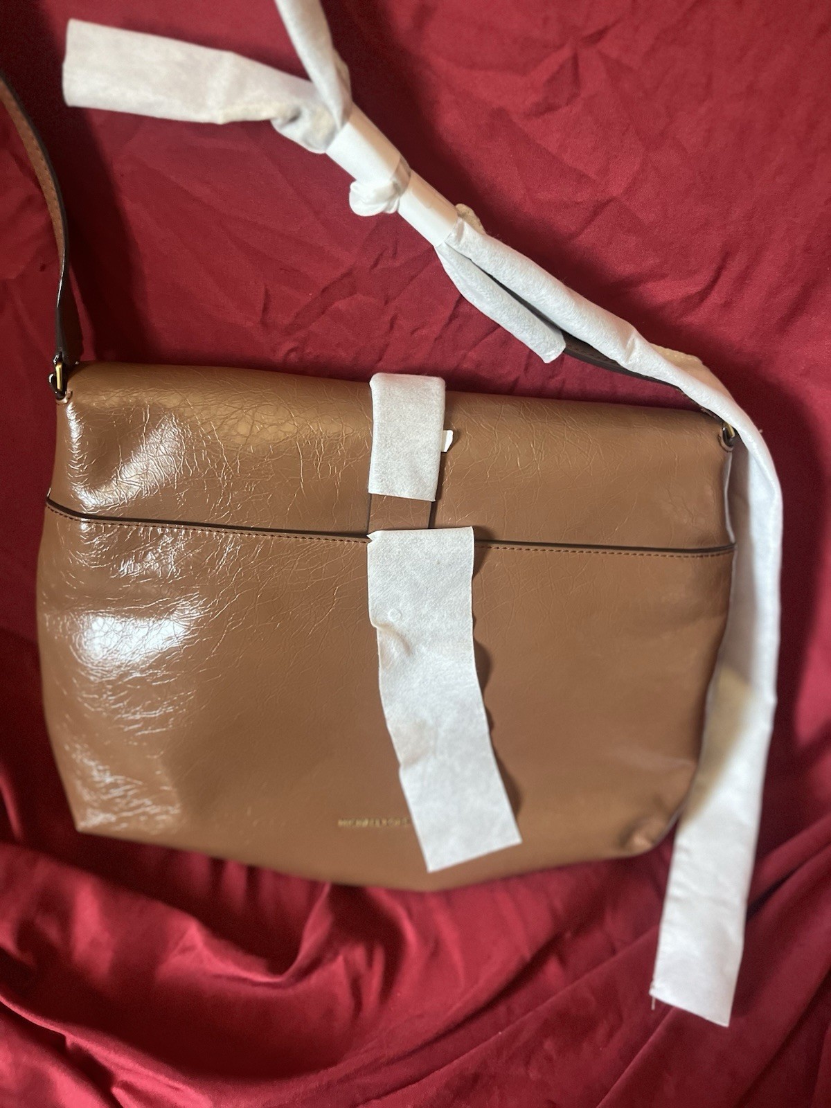 Michael Kors Hamilton Light Brown Saffiano Leather Satchel/messenger Bag