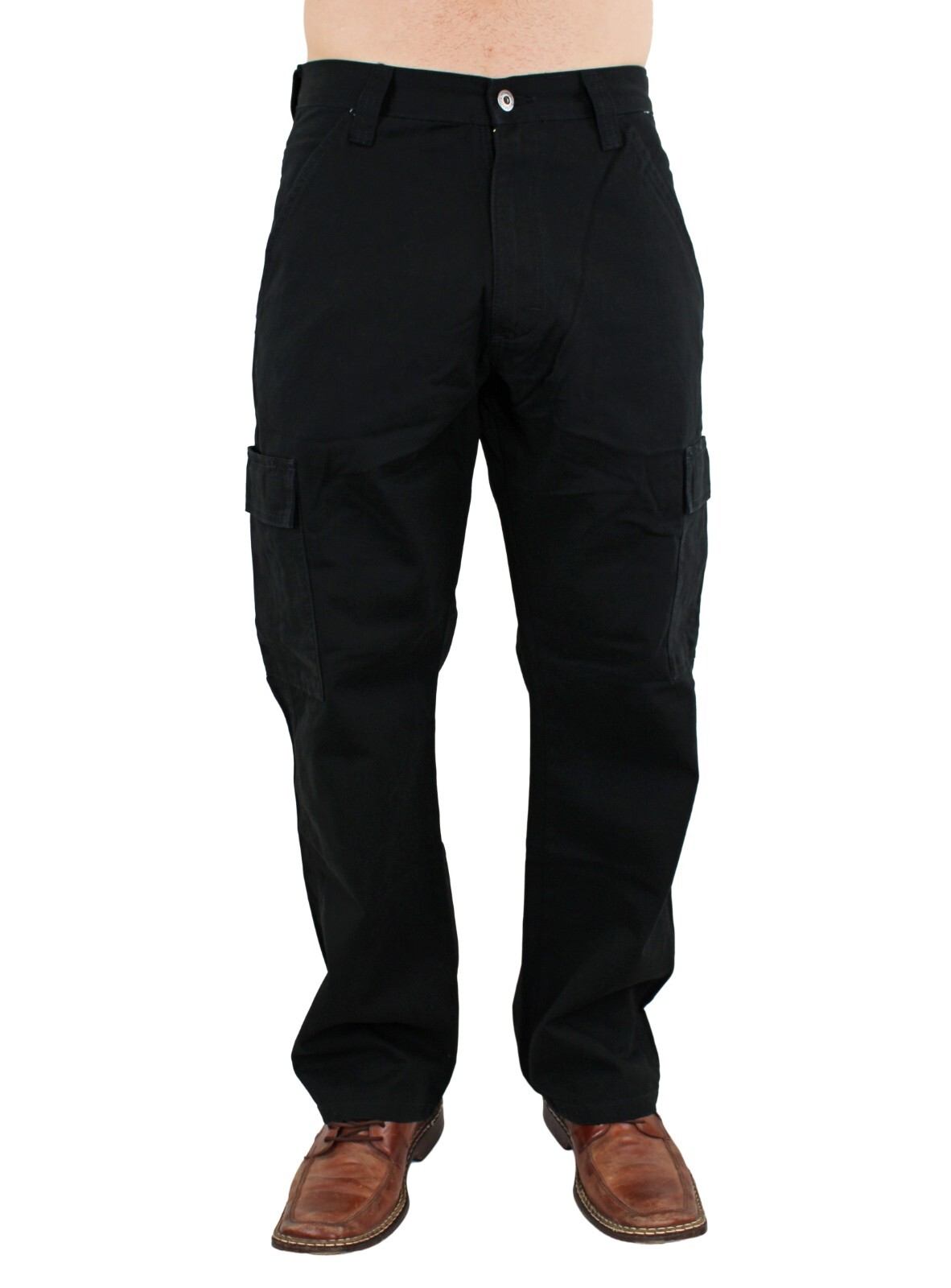 Wrangler Authentics Men’s Cargo Pants Regular Fit, Twill, 8-Pocket, L & R Tech
