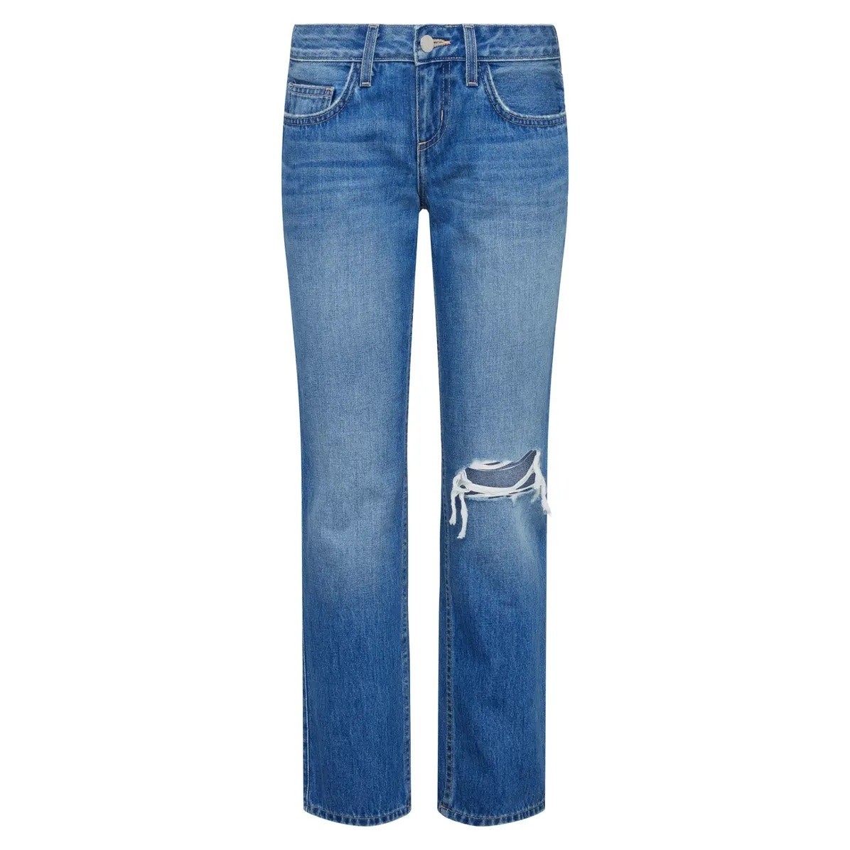L’AGENCE Nevia Low Rise Slouch Straight Jeans Hilmar Destruct Size 26