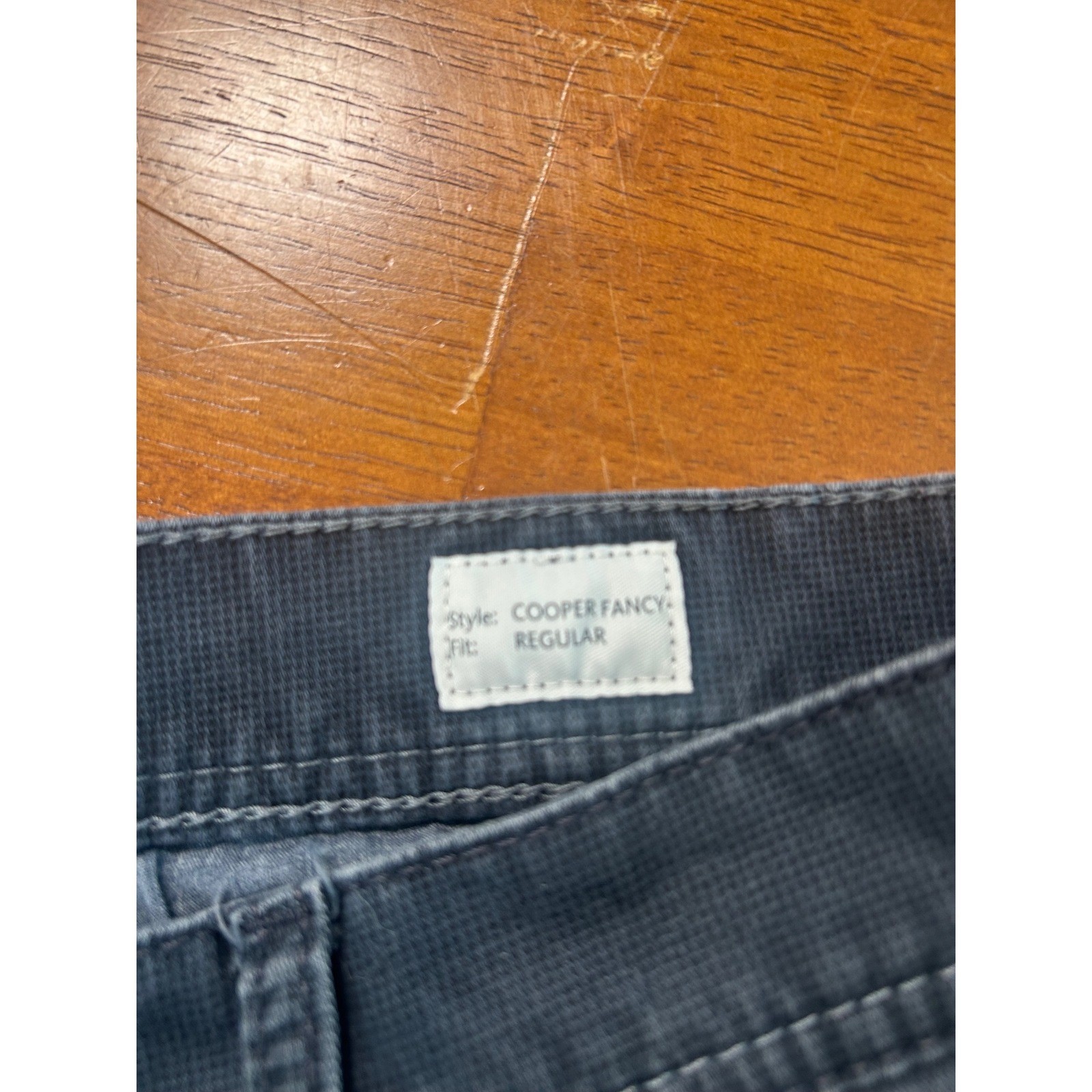 Brax Cooper Fancy Regular Fit Pants Mens 33×34 Blue Textured Straight Leg