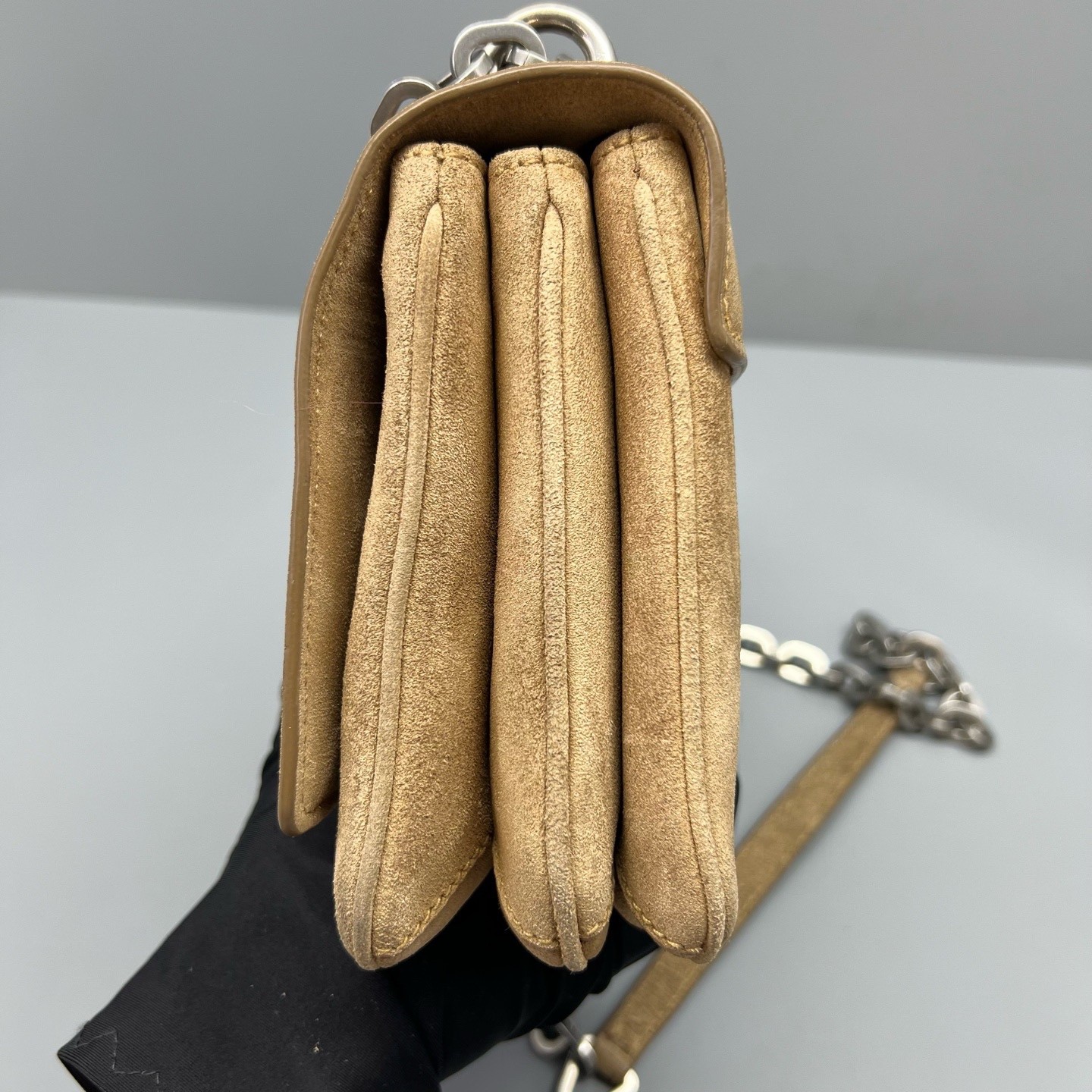 Prada Pre-Owned Authentic Chain Bag 24*15*6cm Nubuck Free Tracked Shipping