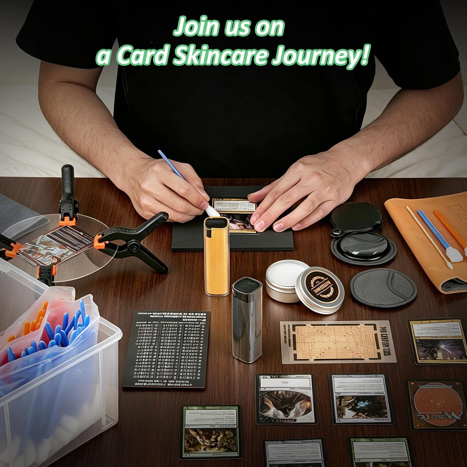 227 Pcs Card Care Clean Kit – Card Repair Polishing Kit with Cleaning Spray Poli