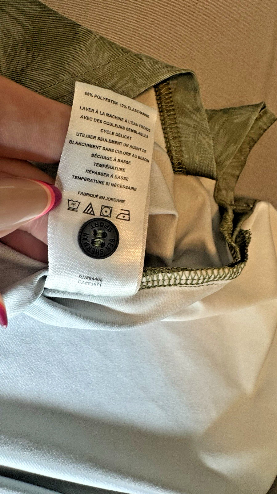 Men’s Ben Sherman Green Sport Polo Leaf Detail Size XL