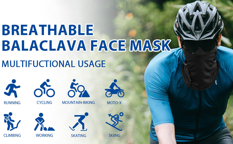 Balaclava Full Face Mask Breathable for Riding Motorcycle UV Protection Sun Hood