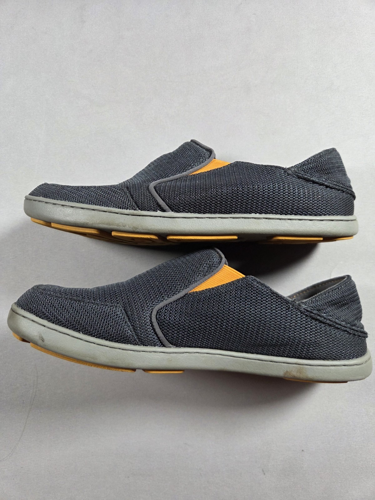 OLUKAI Nohea Mesh Men’s Slip On Sneakers Lightweight Shoes Grey Size 7