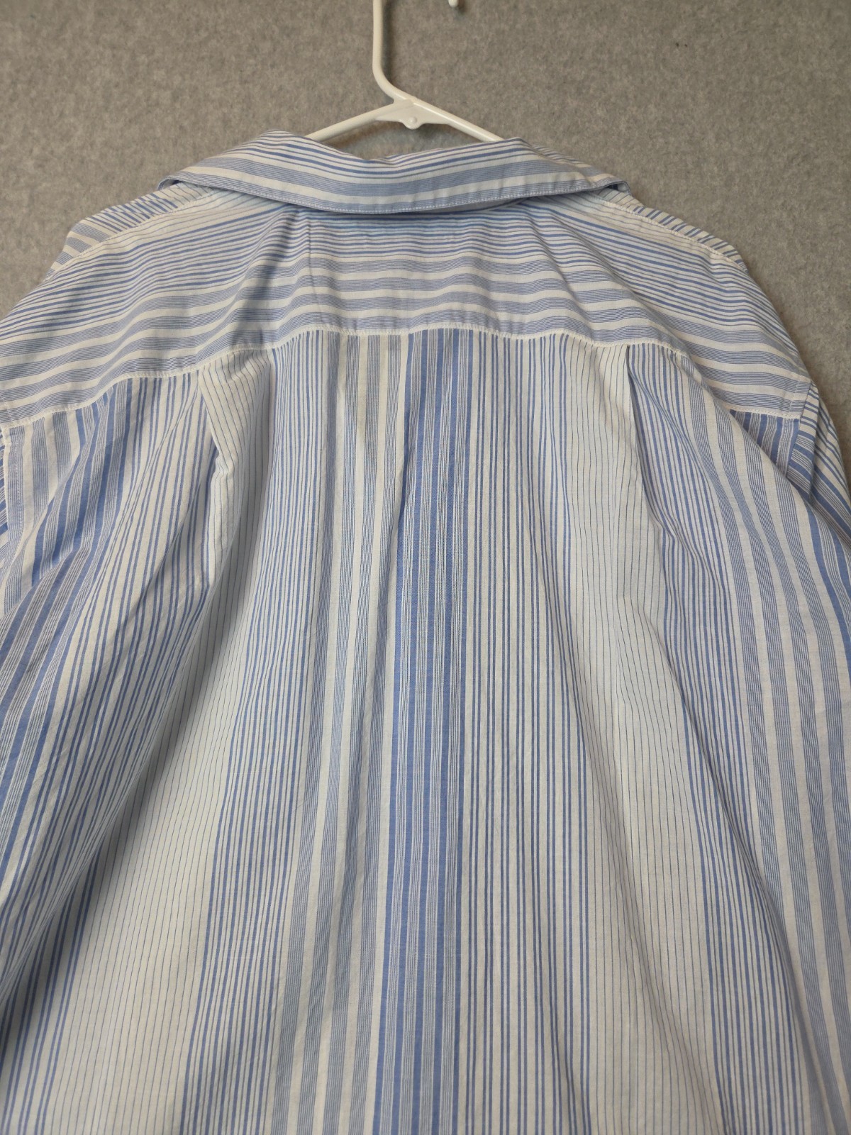 NWT Madewell 100% Cotton Blue Stripe LS Notch Collar Popover Shirt Women’s Large