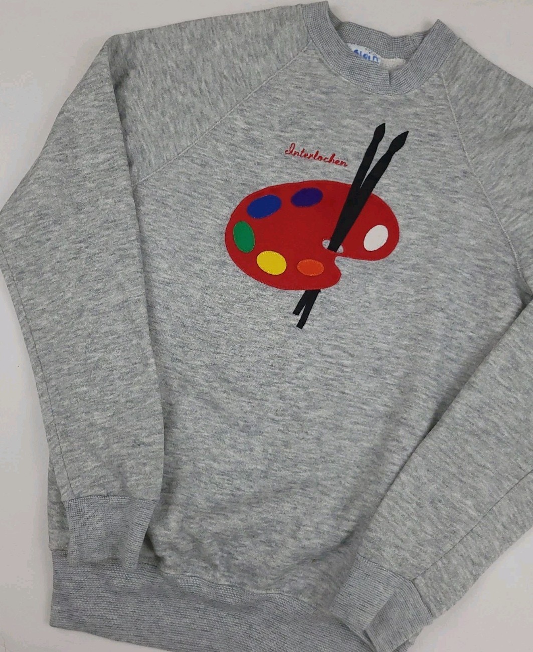 Vintage 80s Interlochen Paint Pallette Sweatshirt Michigan School Art USA Made