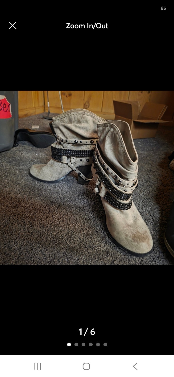 Women’s Taupe Dingo Leather Suede Boots, Size 8M