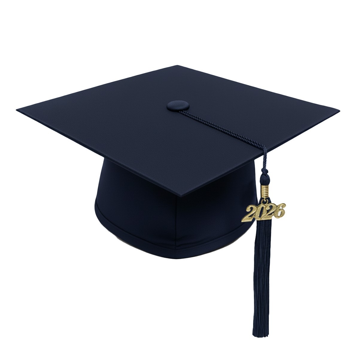 Matte Navy Blue High School/Bachelor Graduation Cap and Gown