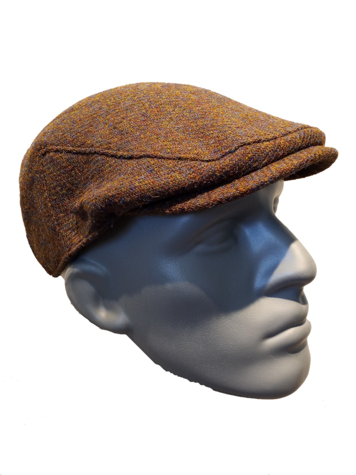 Hartside HS14 Scottish Highland Harris Tweed® Cap in Brown Mix – PICK SIZE