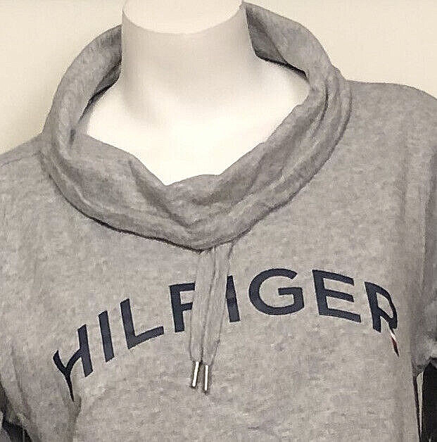 NWT TOMMY HILFIGER SPORT ASH GRAY FUNNEL NECK GRAPHIC SWEATSHIRT XL MSRP $59.00