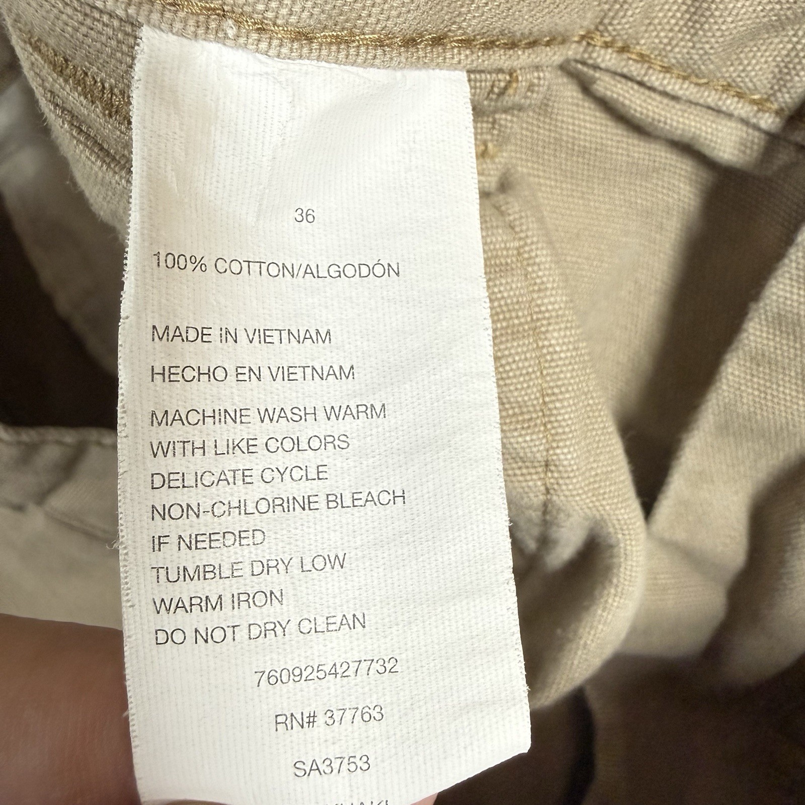 Savane 7″ Safari Cargo Shorts Mens 36 Beige Tan Canvas Elastic Waist Gorpcore