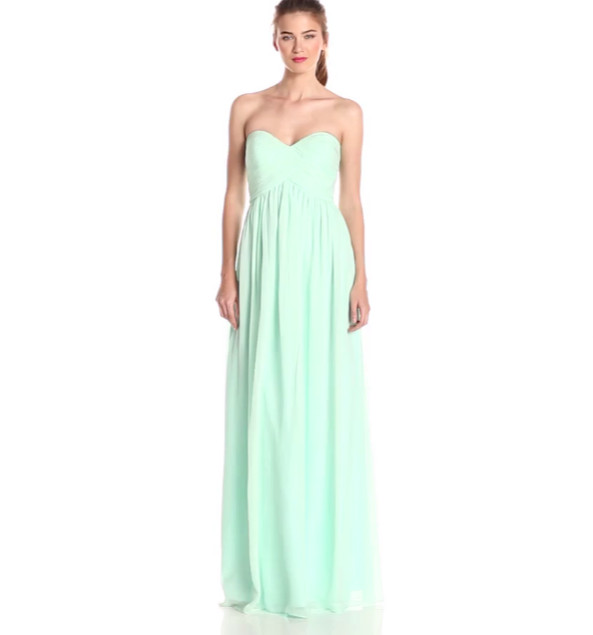Donna Morgan Women’s Lauren Silk Dress Spearmint Size 14 9149