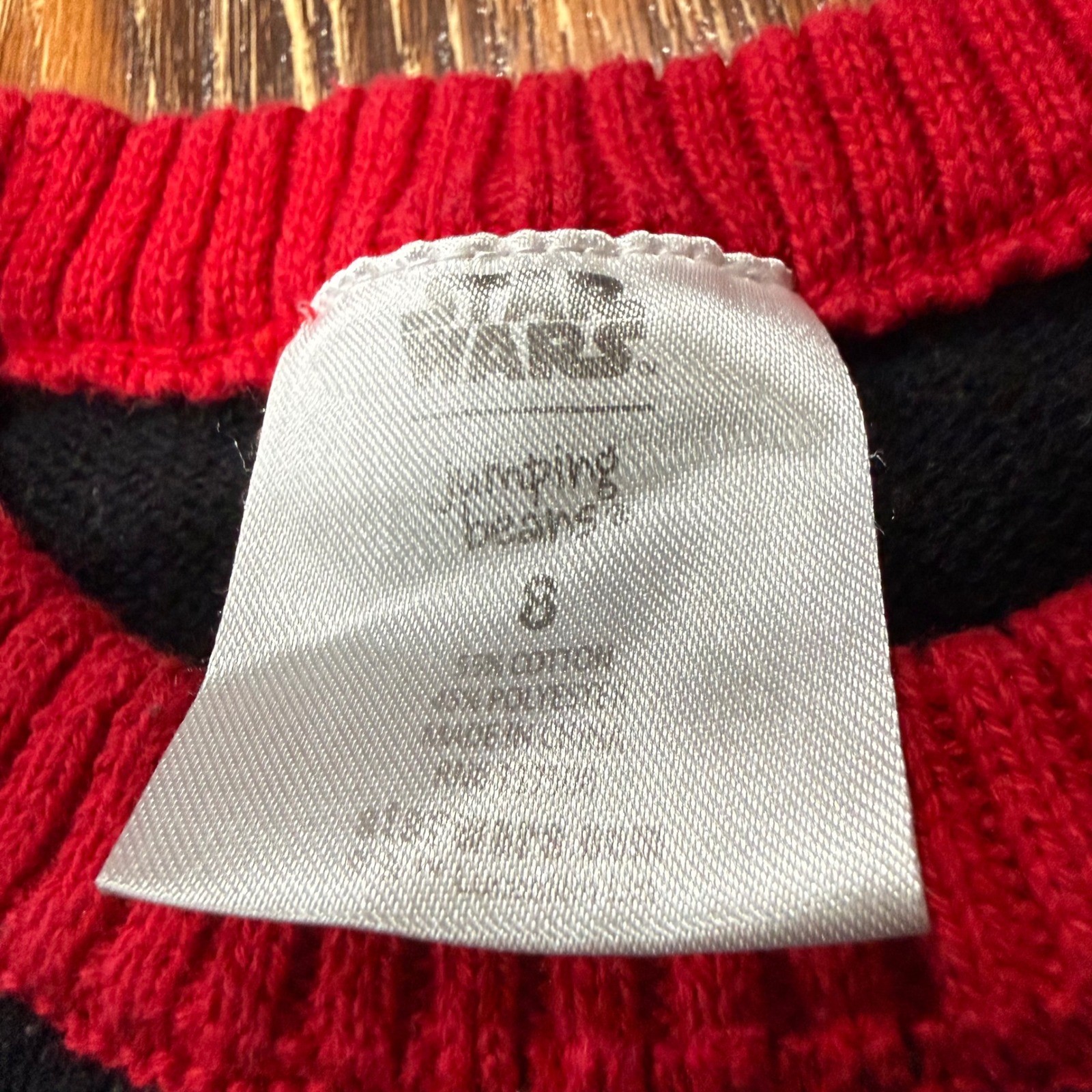 Star Wars Size 8 Jumping Beans Darth Vader Christmas Sweater Kids Black Red Knit