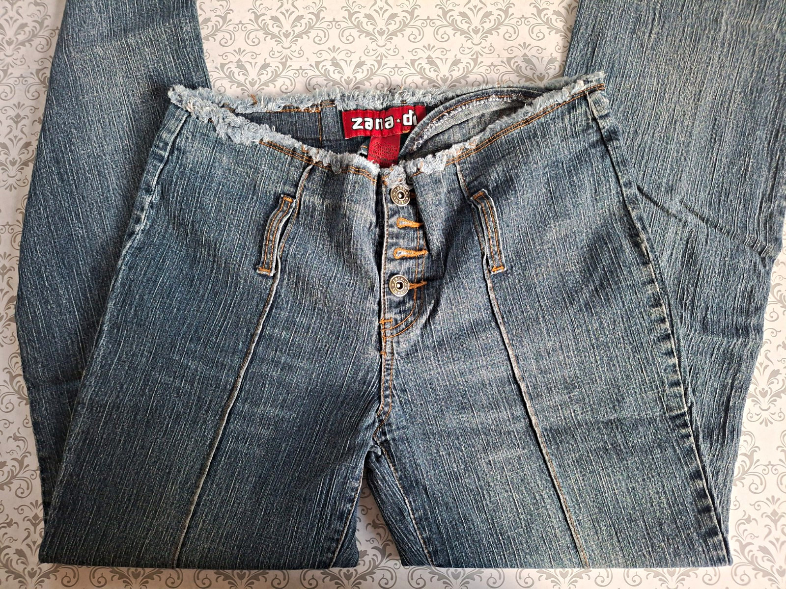 Zana Di Women’s Bootcut Jeans Size 7 Blue Medium Wash Stretch Button Fly Y2k