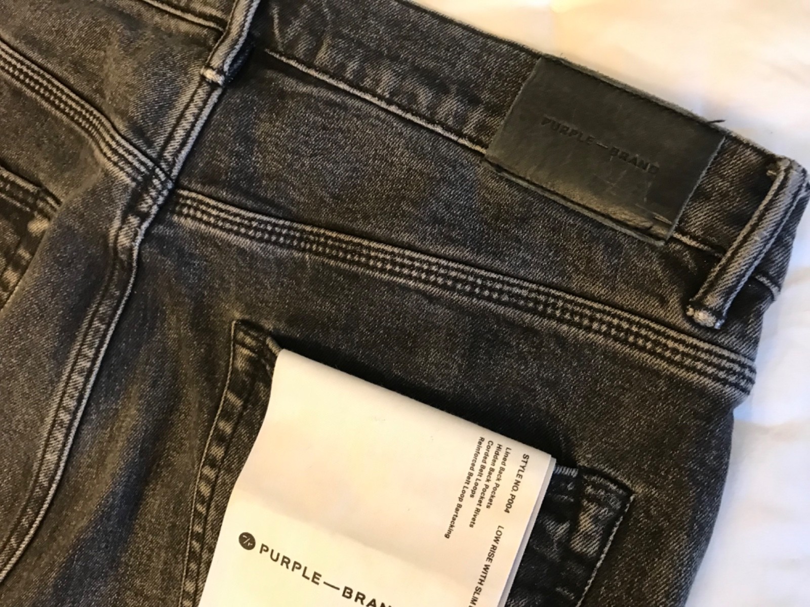 Purple Brand Jeans P004 Boot Cut men’s size 34 Black Distressed Denim nice clean