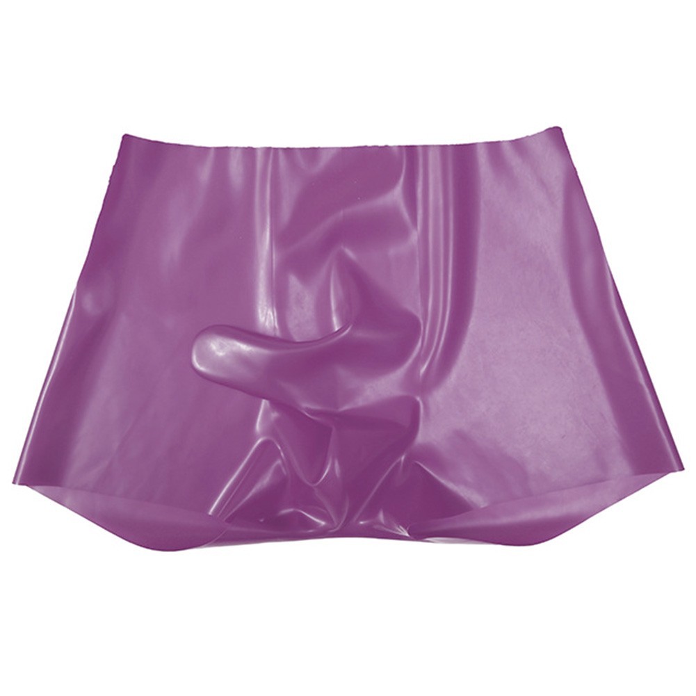 Latex Mens Underpants Seamless Boxer Briefs Rubber Low Waist Safety Panties