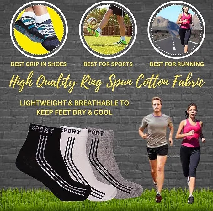 Wholesale Bulk Lots Men Ankle Quarter Casual Sport Socks Low Cut Size 9-11 10-13