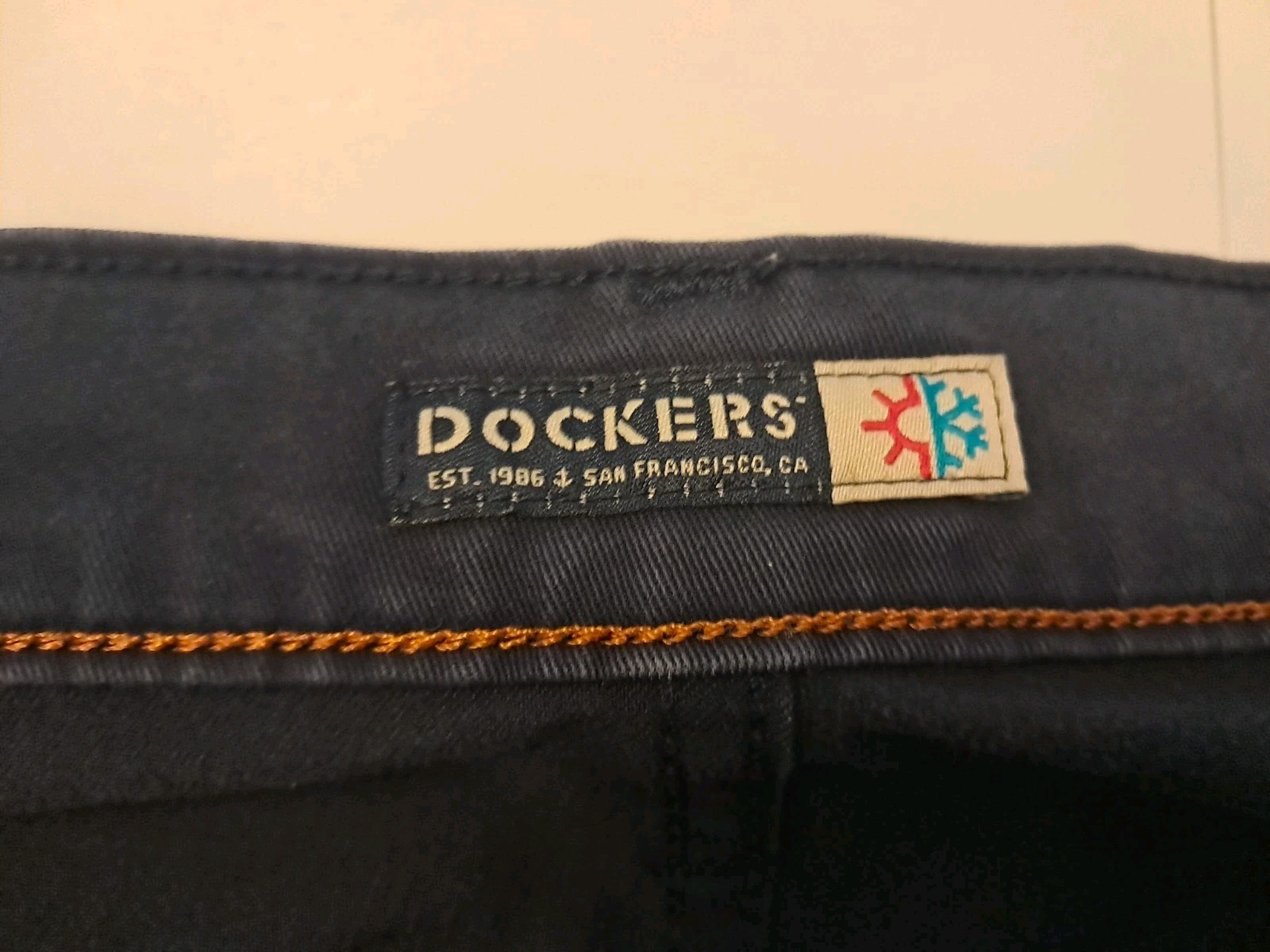 Dockers Jeans Mens Sz 38×30 Blue Flex Denim Cotton Blend Straight Fit Jean Pants
