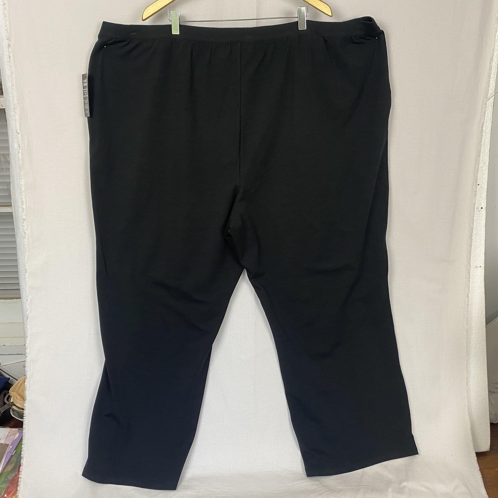 Catherines Pants Womens 5X Black Suprema Collection Pull On Pockets Knit 54×30