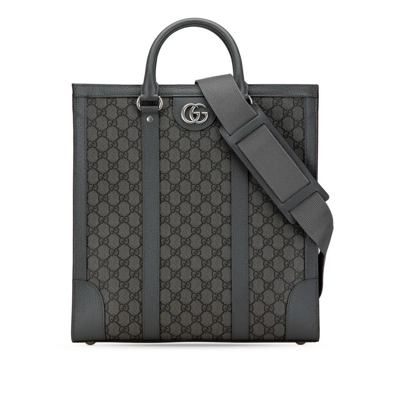 Gucci GG Supreme Ophidia Medium Handbag Shoulder Bag 2WAY 731793 Gray PVC