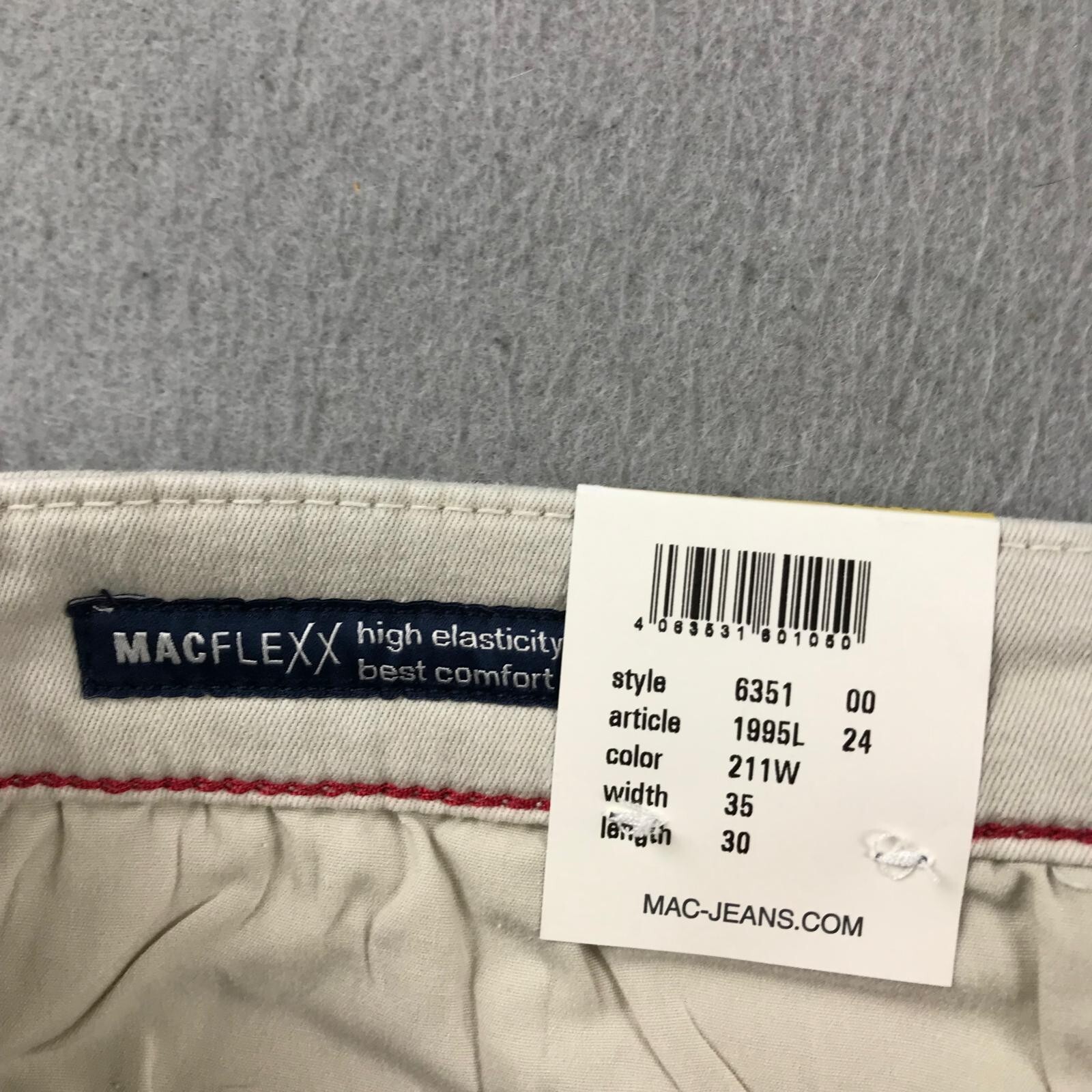 Mac Jeans Pants Mens 35X30 Ivory Straight MacFlexx Ultimate Driver Pant NWT