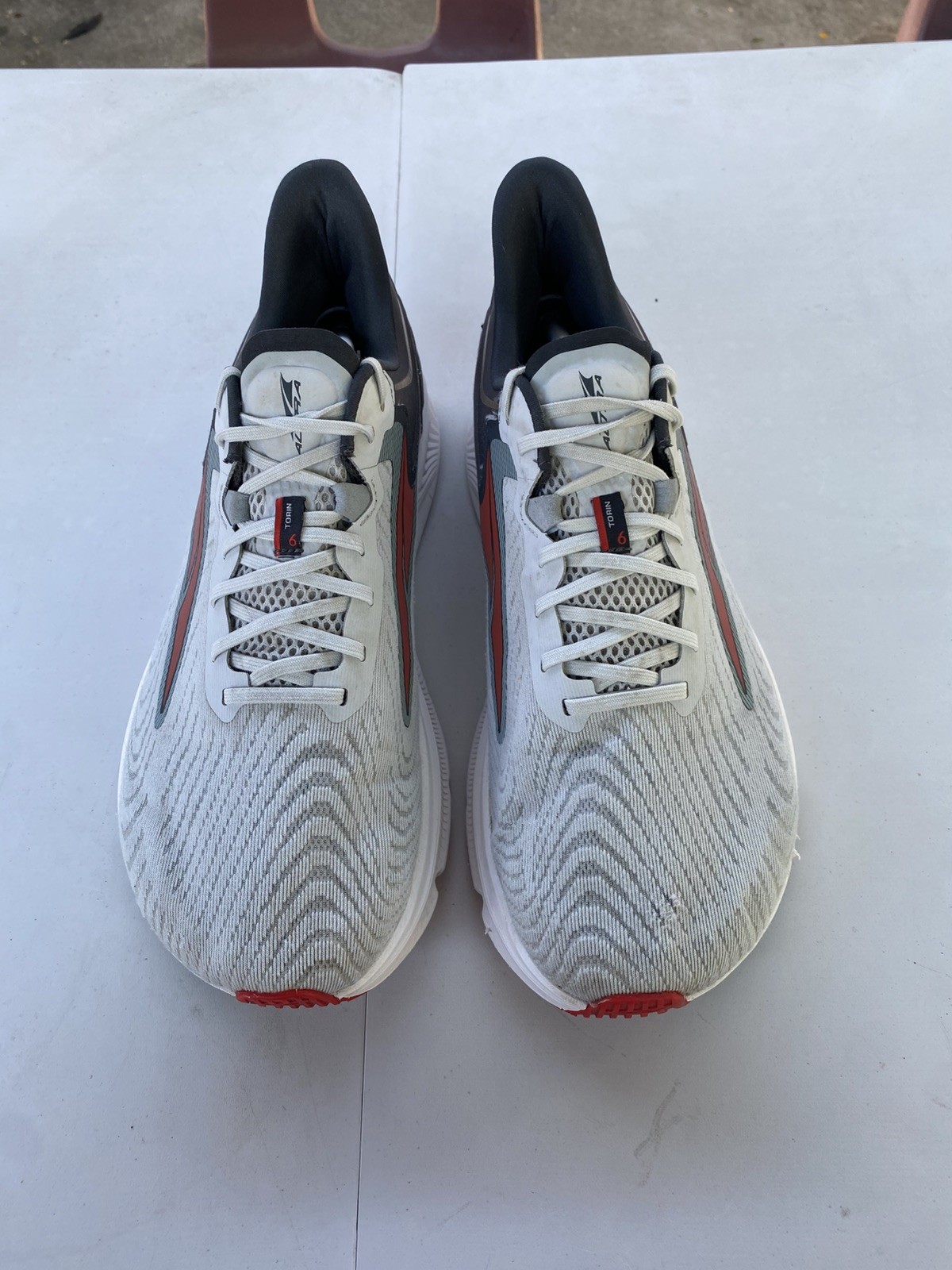 Altra Torin 6 Running Shoes Mens Size 12 Wide Gray Red Zero Drop AL0A7R6F264