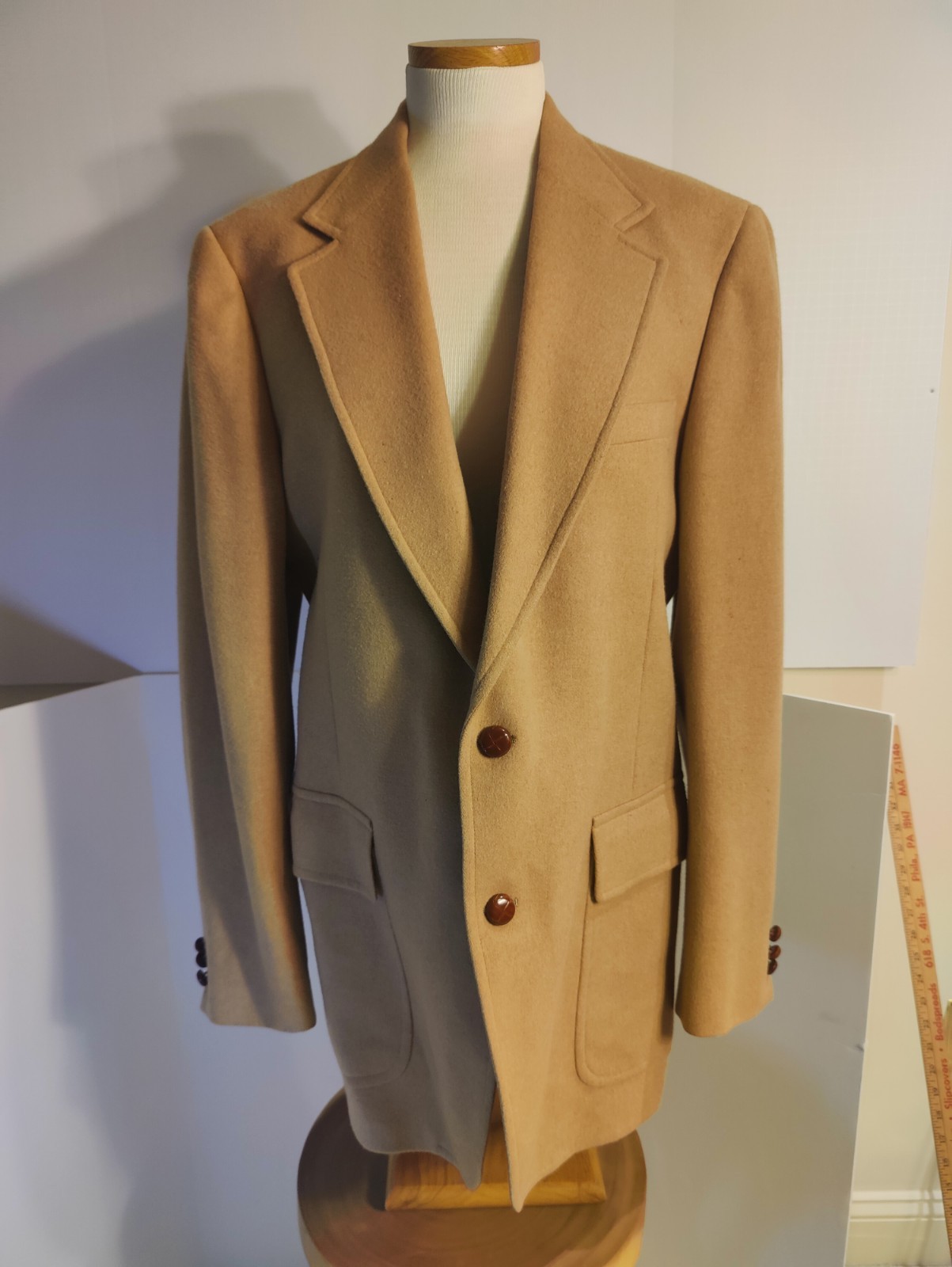 Jack Henry Country Club Vintage 100% Camel Hair Suit Jacket Blazer L