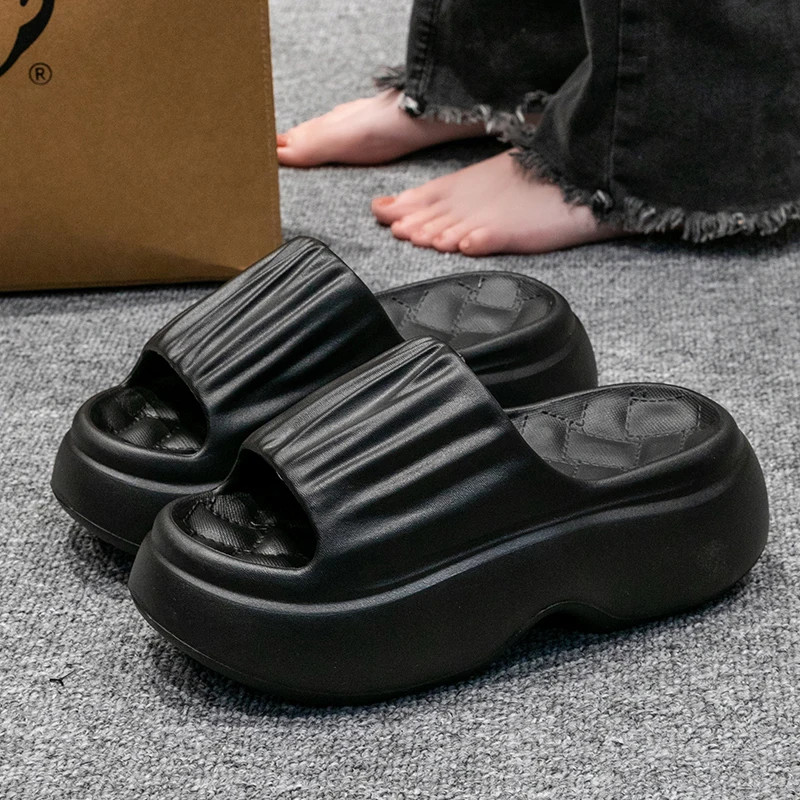 Chunky Platform Wedges Slippers Women 2025 Summer Indoor Outdoor Thick Bottom Sa