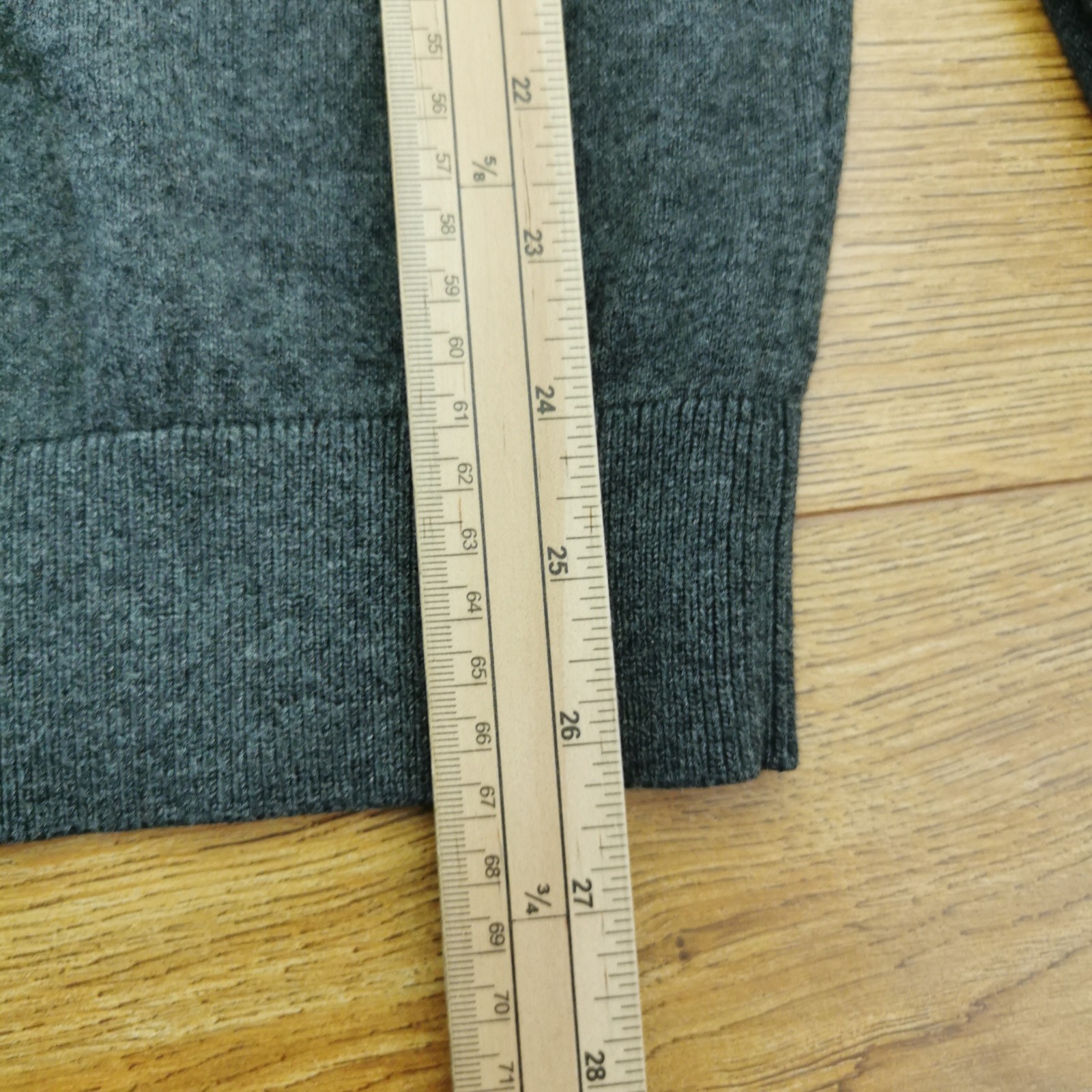 Musto Jumper Mens S Small Grey V Neck Cotton Nylon Merino Wool Yachting
