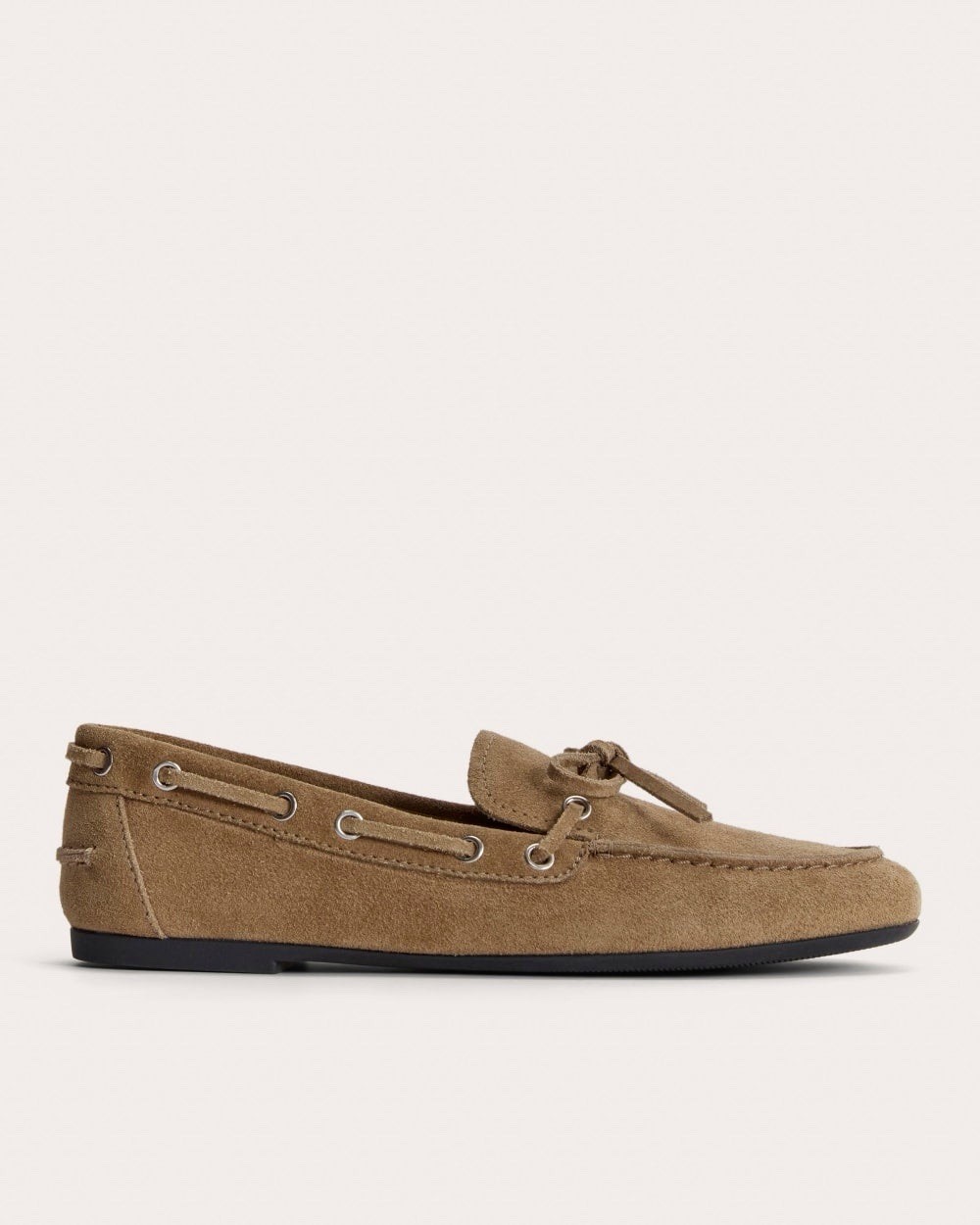 Everlane The Boat Shoe Suede Farro Brown Moccasin Loafers Size 7.5 New in Box
