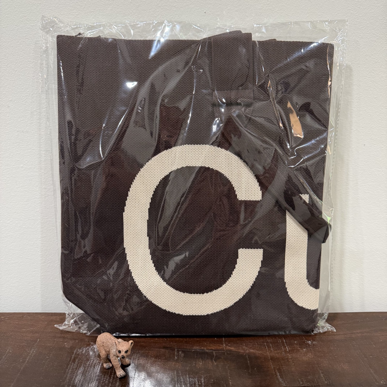 Curves Knit Tote Bag Chocolate Brown Sean Brown NEW SHIPS TODAY