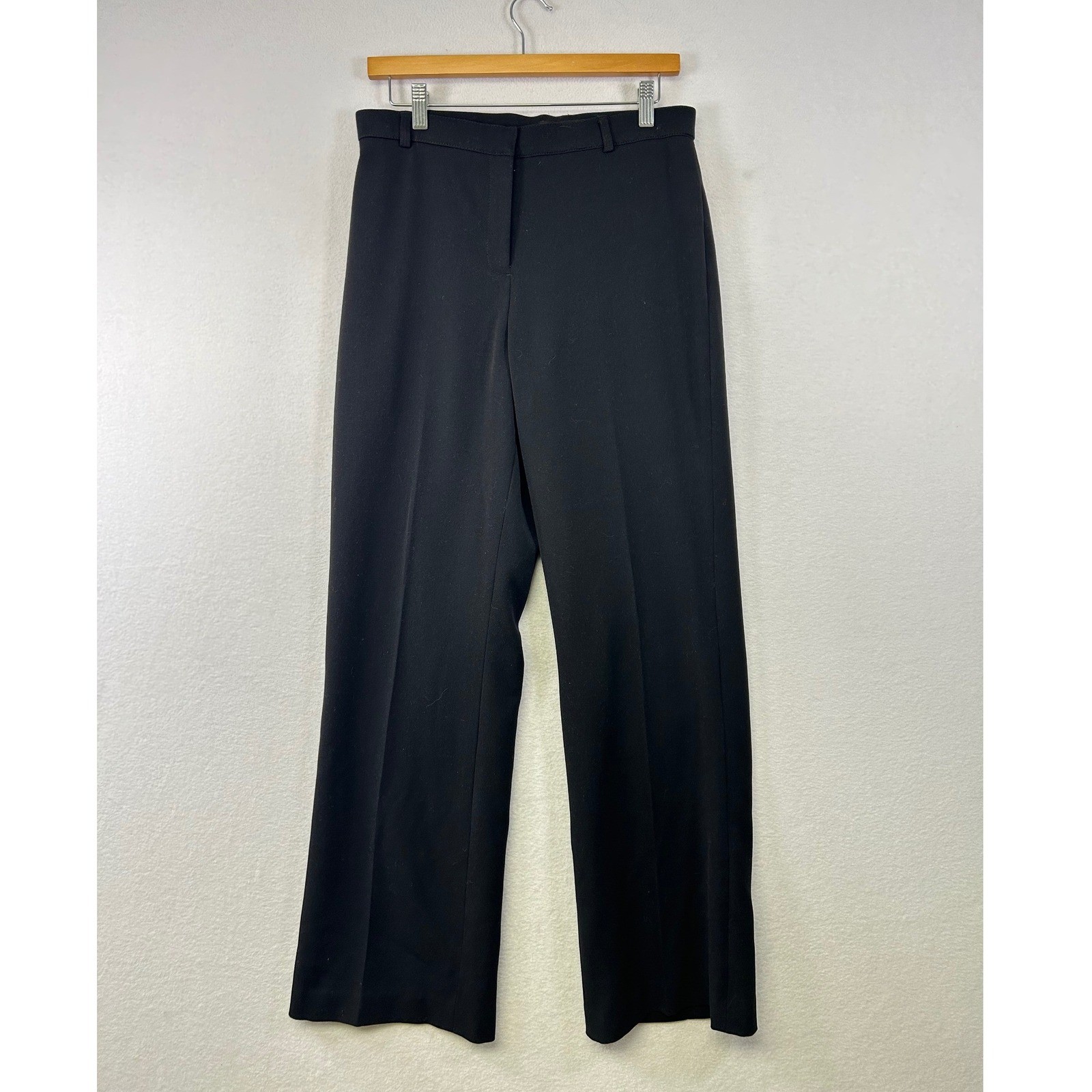 Tribal Stretch Black Wide Leg Dress Pants Womens Size 10 Polyester Rayon Blend