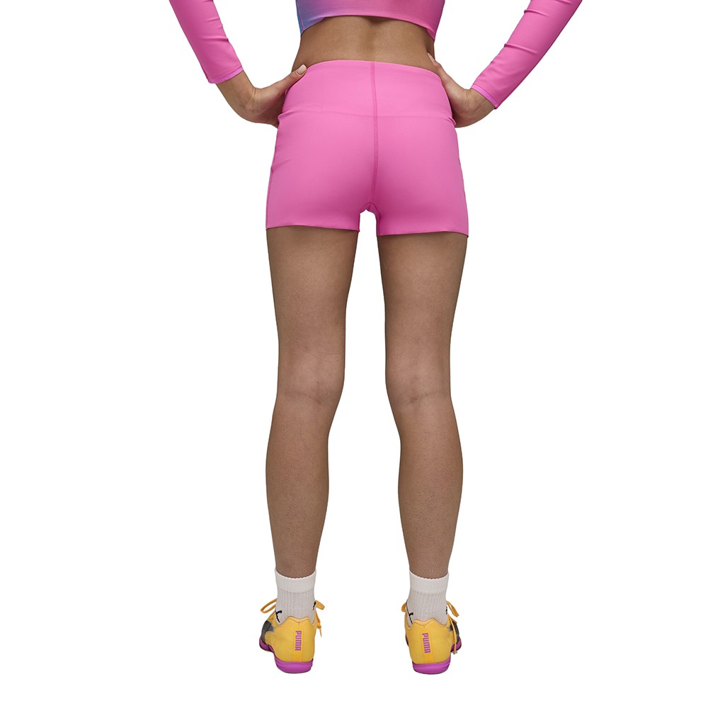 PUMA Race Day Track Field Athletic Shorts Womens Pink Casual Athletic Bottoms 6