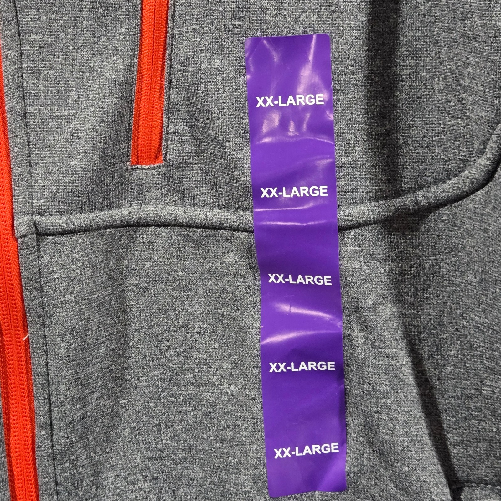Free Country Marled Tech Solid Gray Full Zip Hooded Fleece Mens Size XL