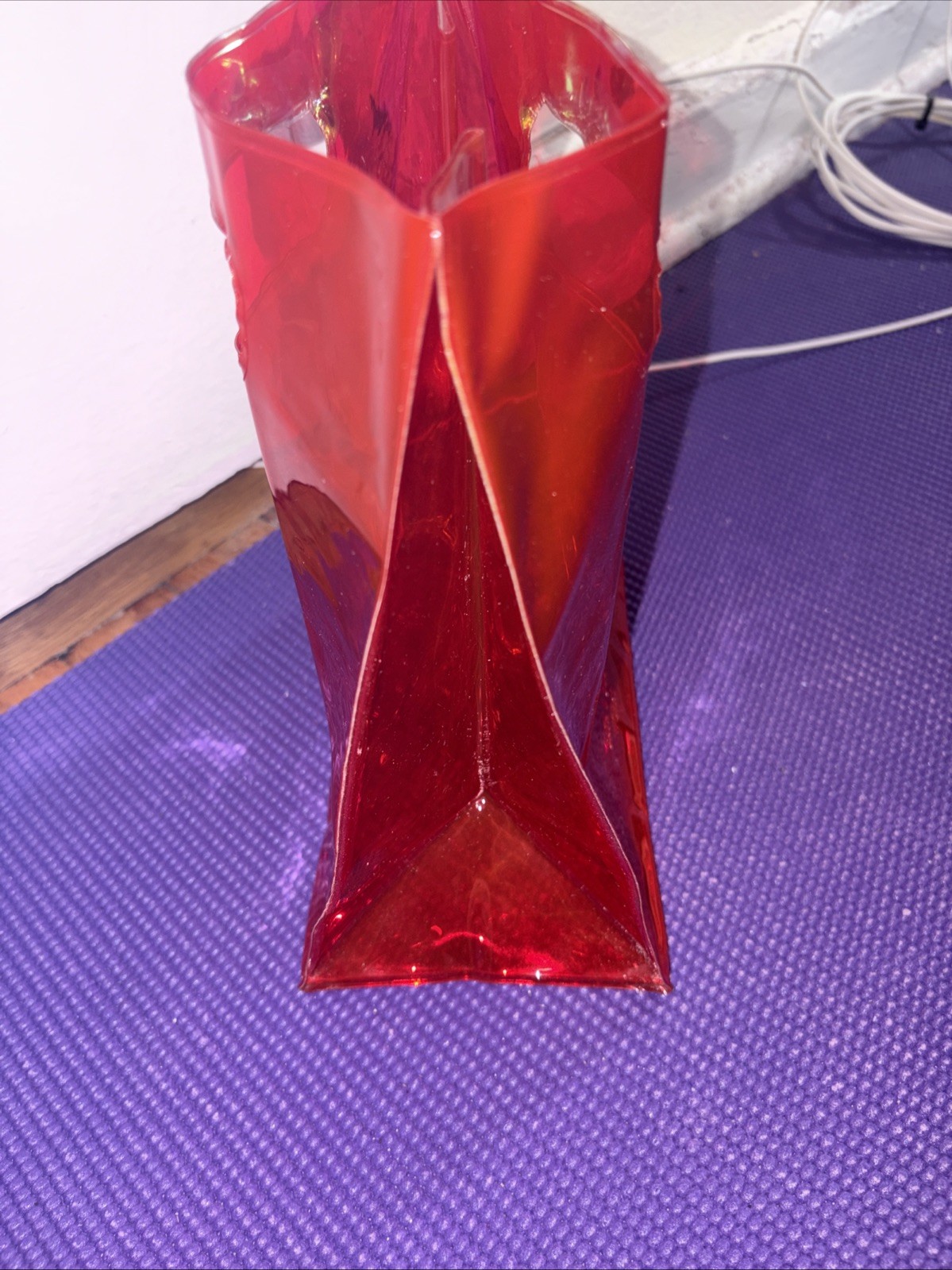 Clear Red Bath & Body Works Gift Bag 9 inches H x 7.5 Inches L x 4.5 Inches W