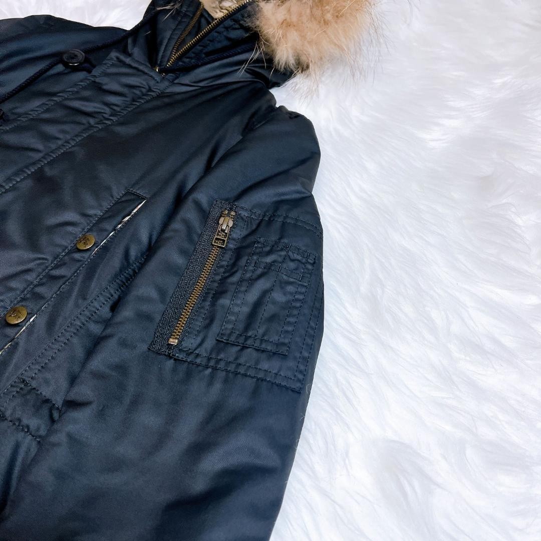 Burberry Blue Label 2way Emblem Mid Weight Down Coat Nova Check