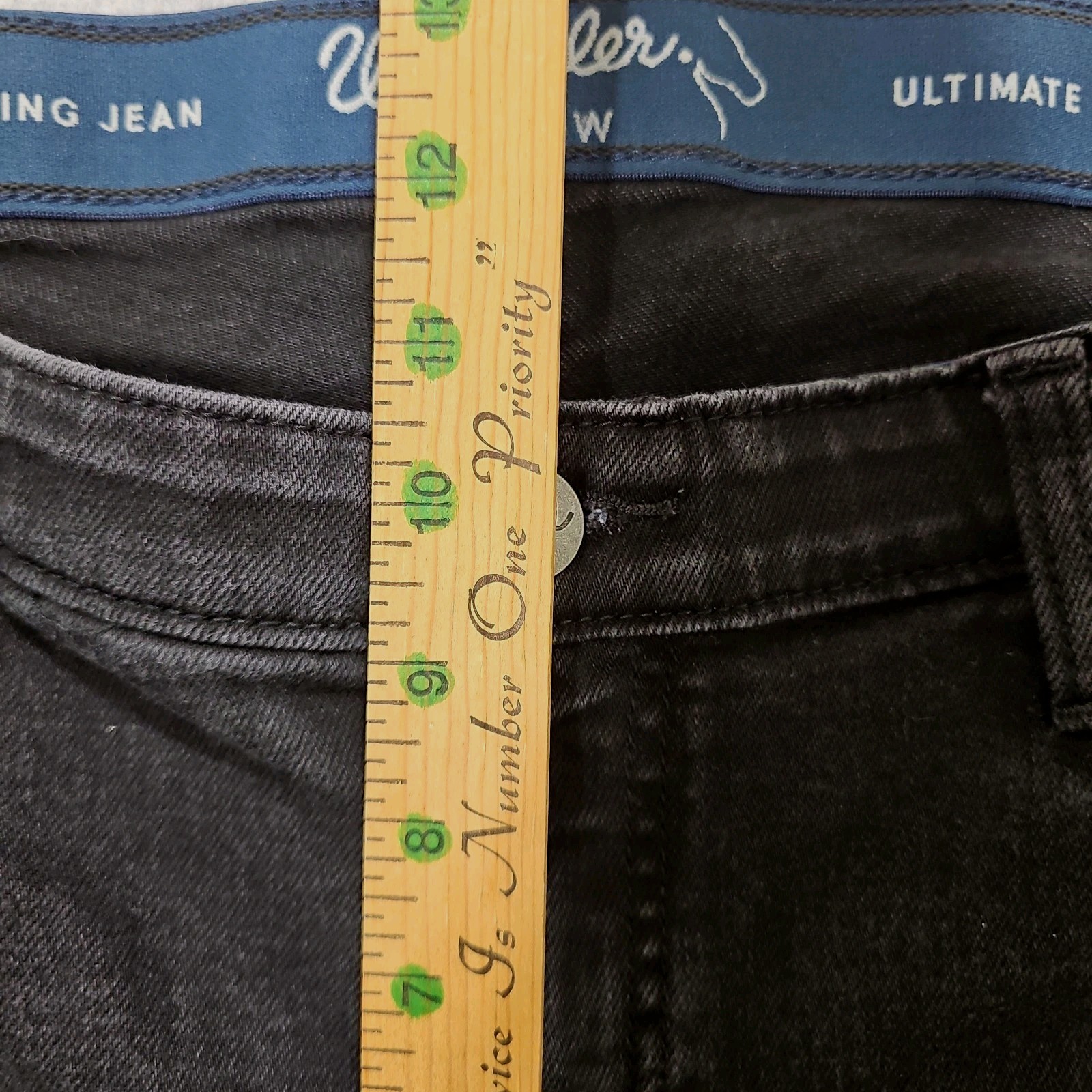 Wrangler Willow Ultimate Riding Jeans Women’s Sz 32×36 Black Wash Mid-Rise