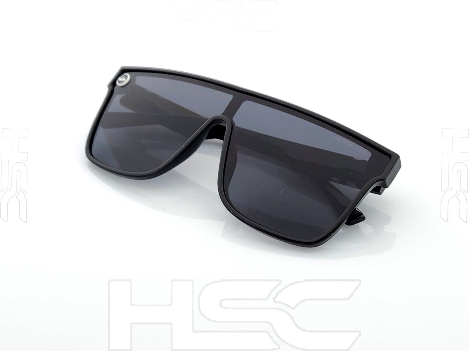 Quiksilver SciFi Shield Sunglasses Gloss Black Frame Dark Smoke Single Lens