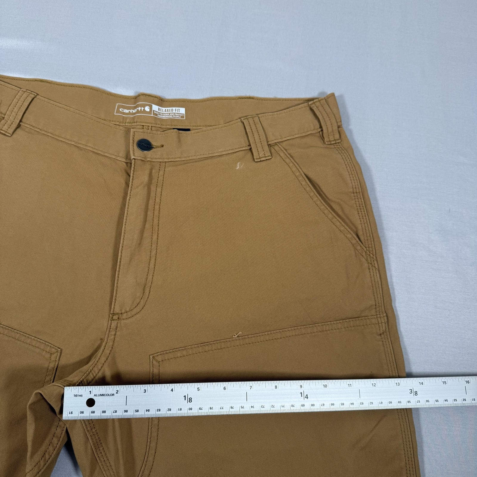 Carhartt Pants Mens 38×32 Brown Canvas Double Knee Rugged Flex Utility 102802