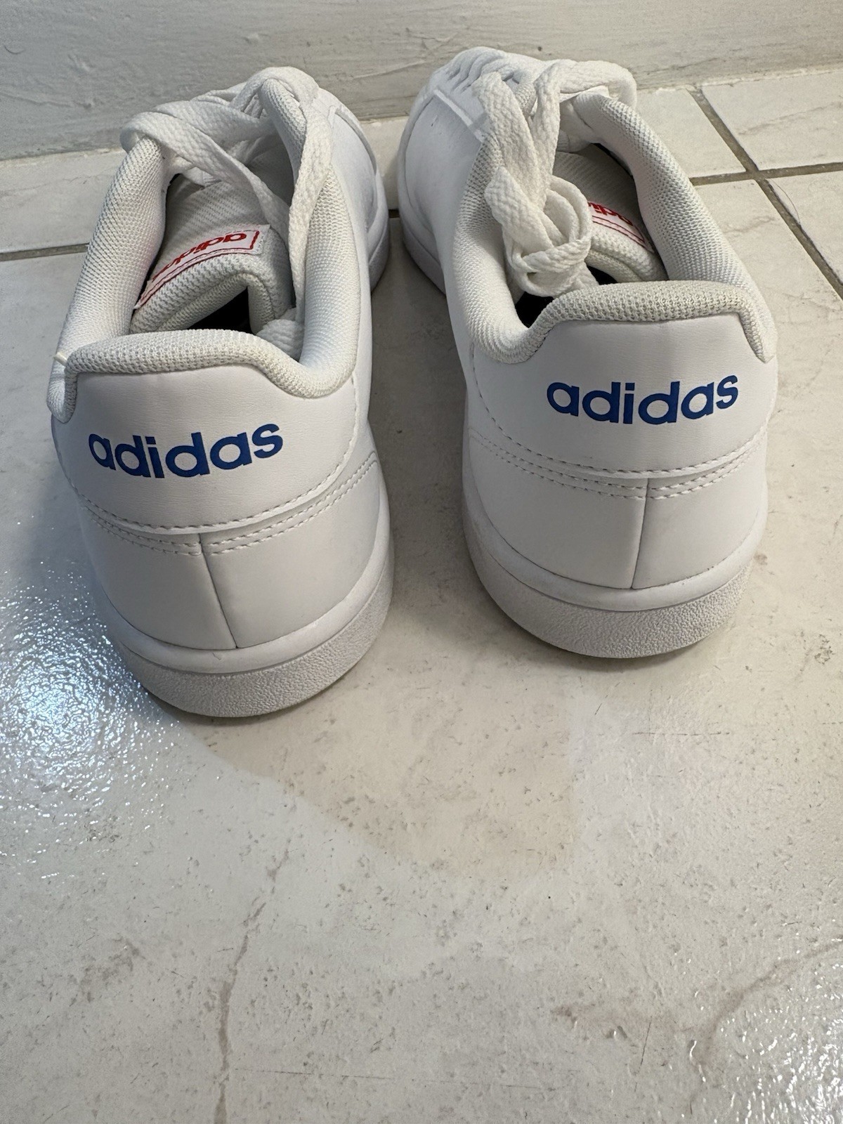 Men’s Adidas Grand Court Base White Leather Sneakers (9.5)