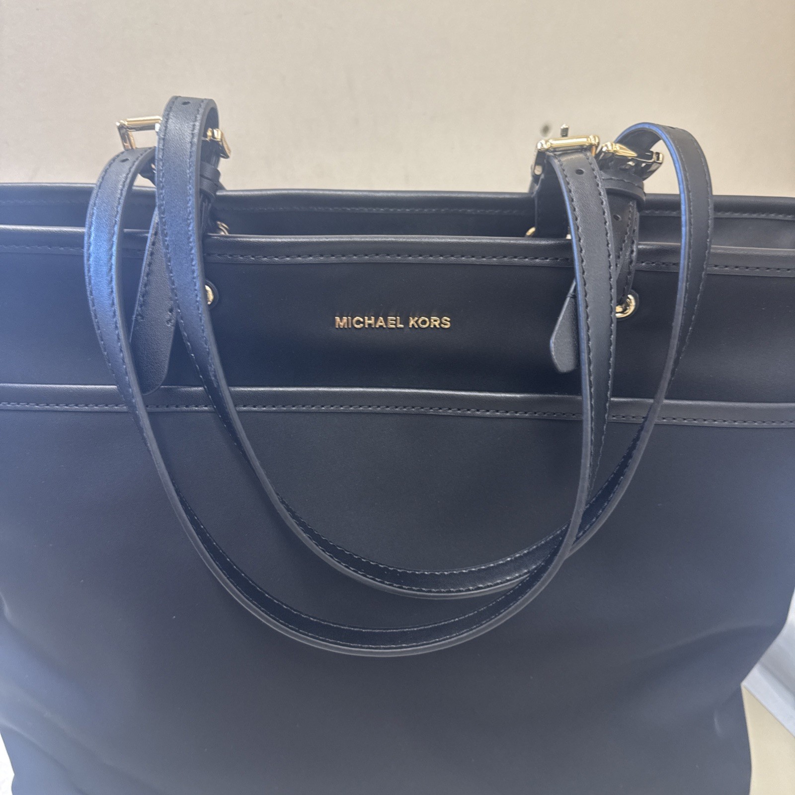 Michael Kors Winston Large Multi-Functional Pocket Nylon Tote Bag, Blac