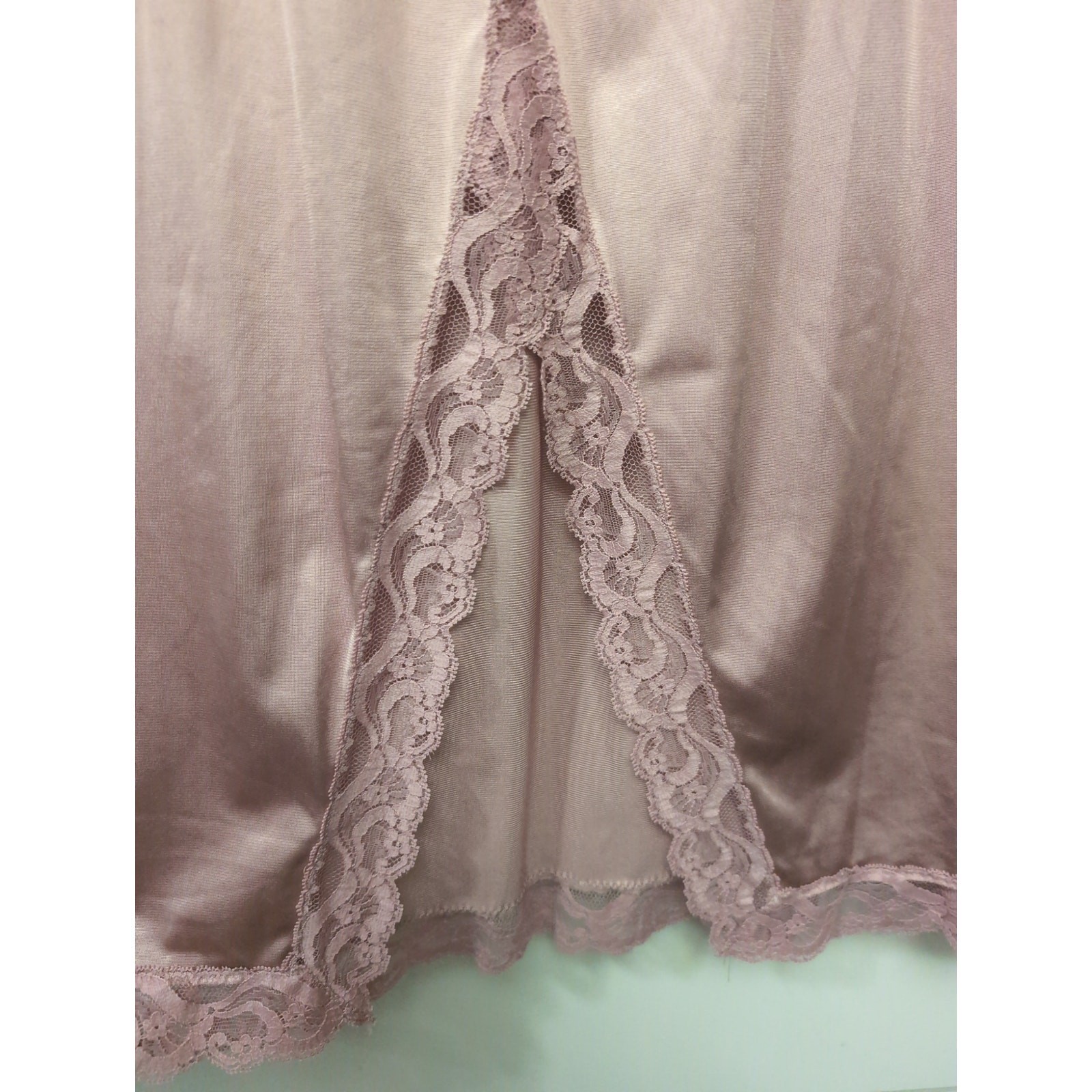 Vintage Vanity Fair Slip Skirt Pajamas Lingerie Lavender Lace Y2K Coquette