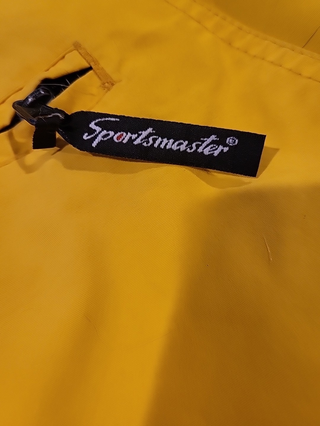 Vintage Sports master Yellow 1/4 Zip Pullover Jacket Large Lined w/Hood USA