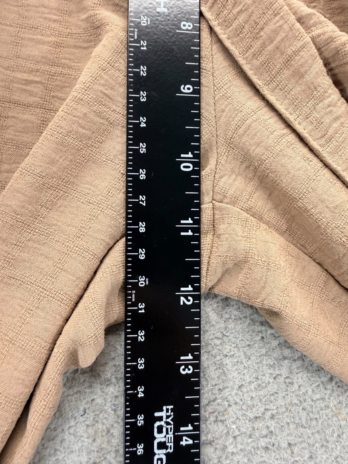 Love Scarlet Womens Elastic Waistband Belted Wide Leg Trouser Pants Tan Size M