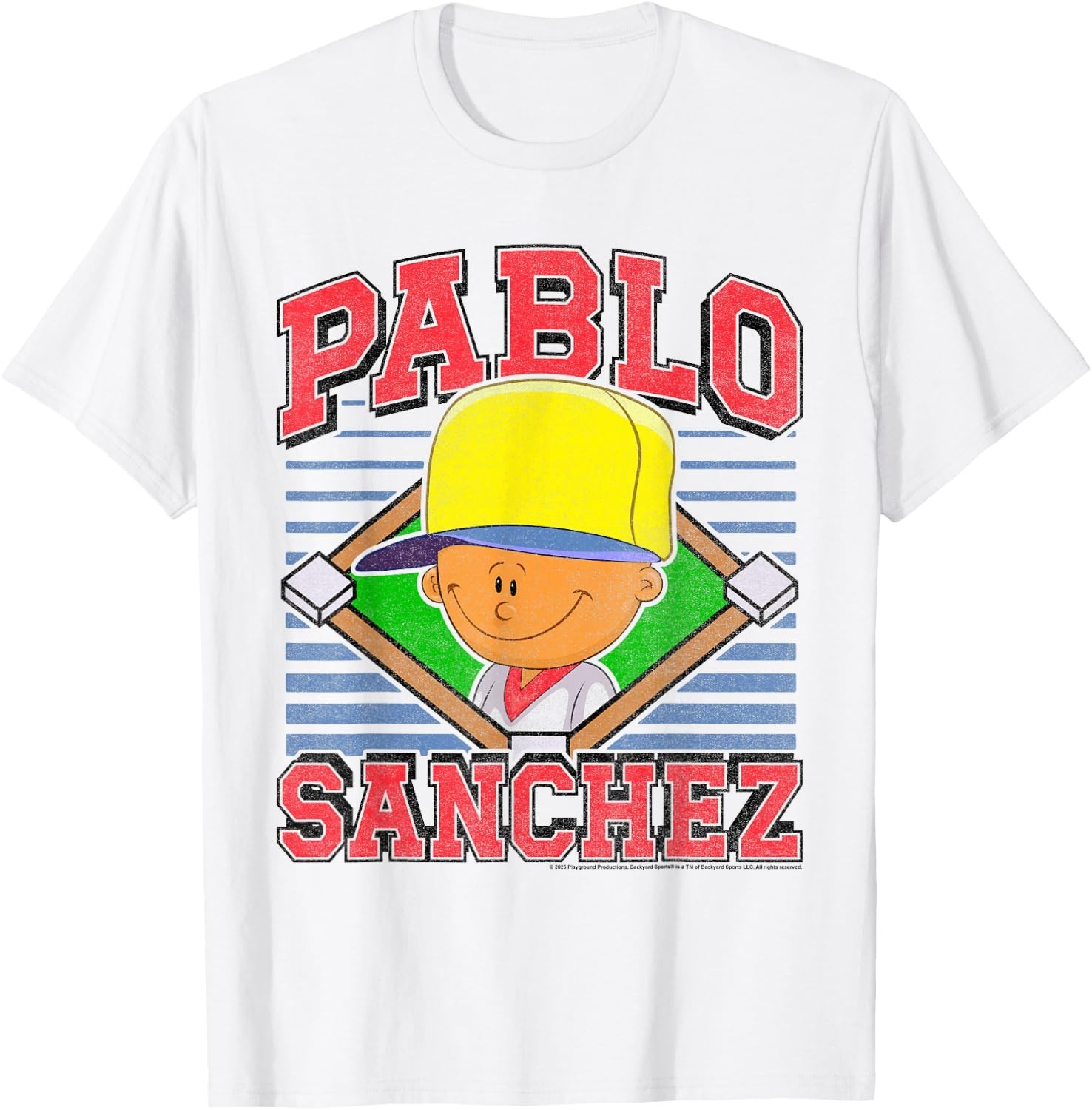 Backyard Sports Pablo Sanchez T-Shirt Retro Baseball Video Game Graphic Tee Gift